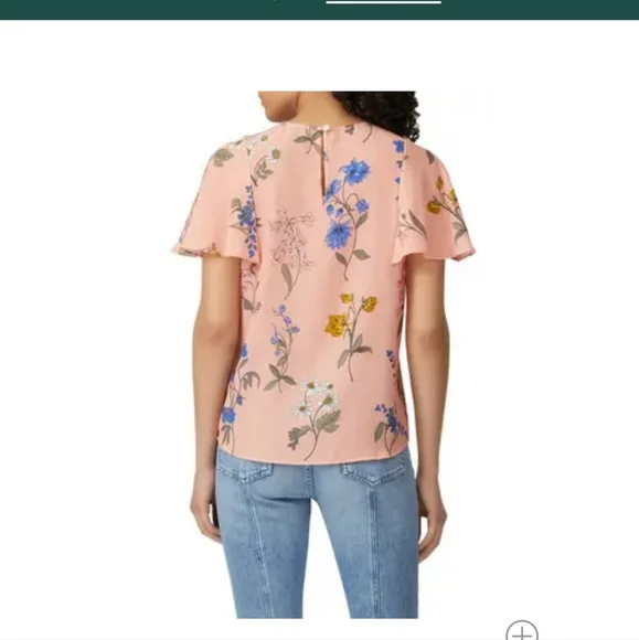 J. Crew tullerie flutter sleeve floral top s small - Picture 4 of 7